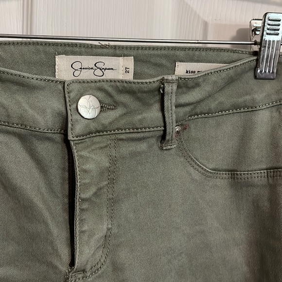 Super Cute Jessica Simpson Green Jeggings Size 27 Super Skinny - Picture 3 of 3